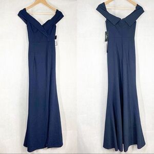 Lulu’s Song of Love Off The Shoulder Navy Maxi Dress